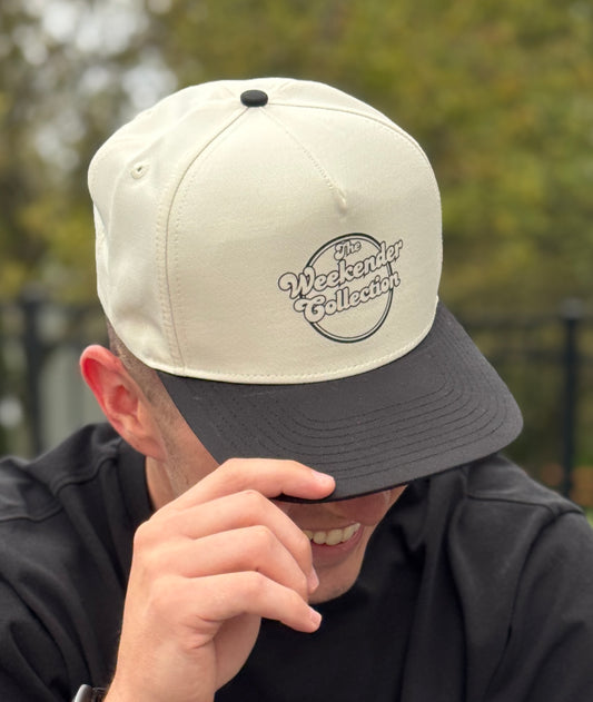 Off-White/Black SnapBack Hat